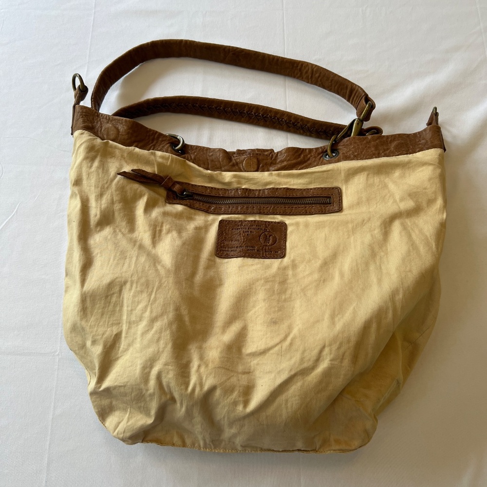 AllSaints Anatolian Washed Leather Hobo Shoulder Bag Brown Retail $298 - Picture 6 of 15